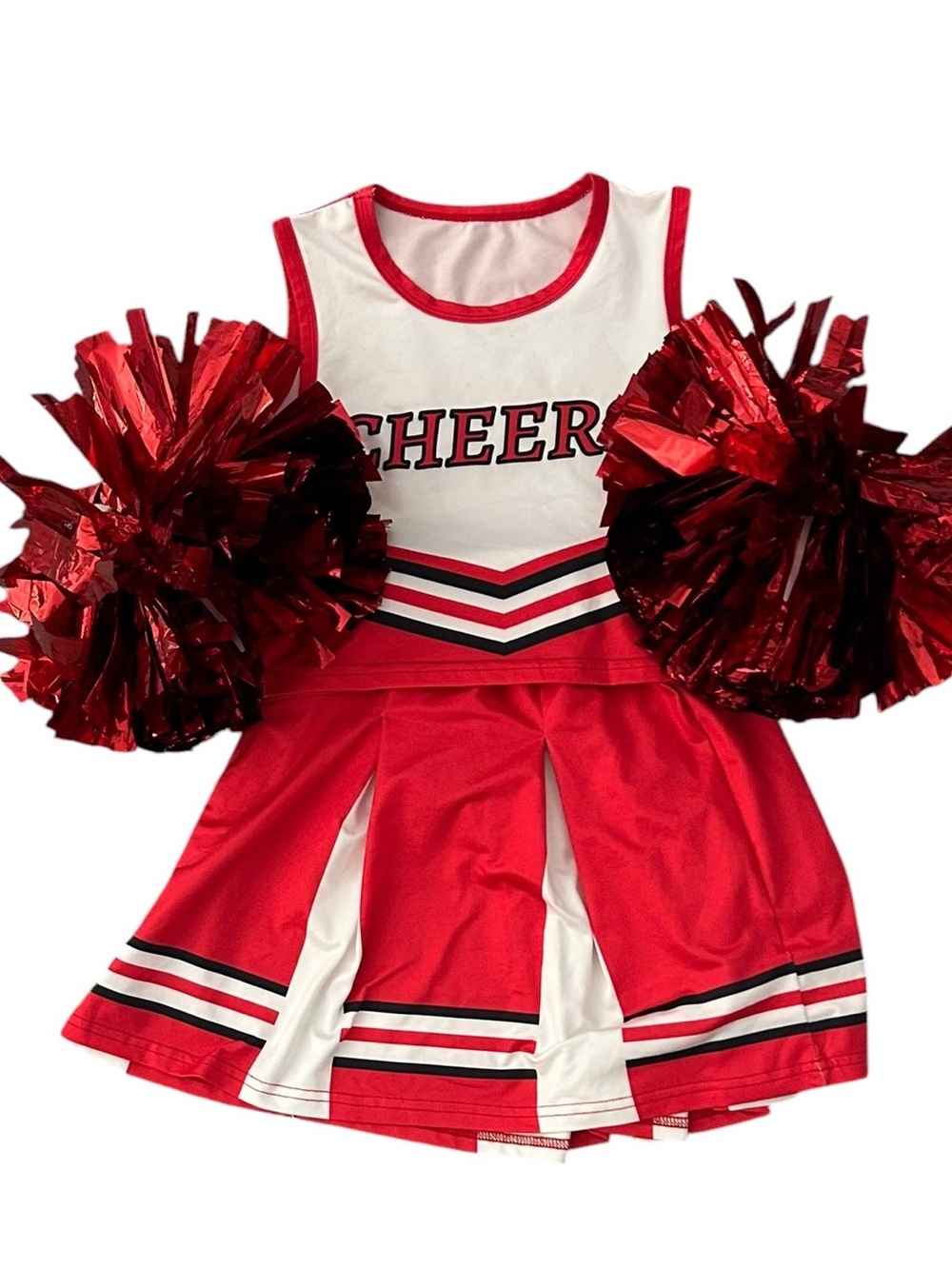 Cheerleader Costume with Pom-Poms